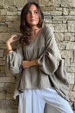 Suri Cushion Cotton Artist Smock Earth 